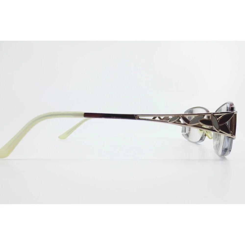 Splendor SP 7003 CHNT Eyeglasses Chestnut Brown Metal Rectangular Frames